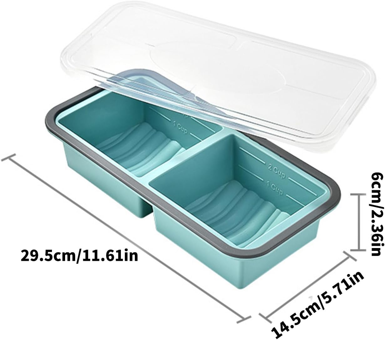 2-Piece Silicone Ice Molds Set With Cover Efficient Preservation For Baby Food And Home Use Silicone Ice Tray