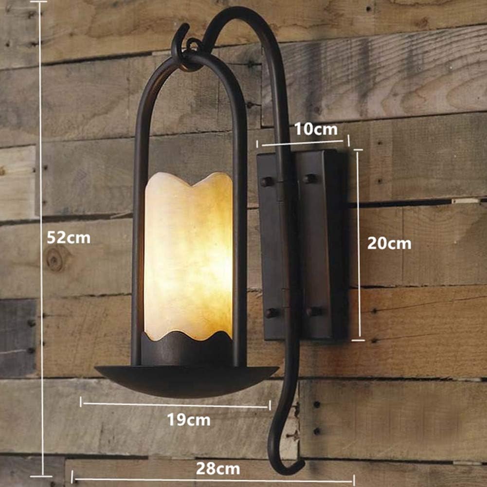 Buy 1 get 1 Ladiqi Industrial Vintage Wall Sconce Lighting Fixture Loft Retro Indoor Wall Lamp Light Cylindrical Alabaster Shade Beside Light Sconce Black for Bar Restaurant Staircase