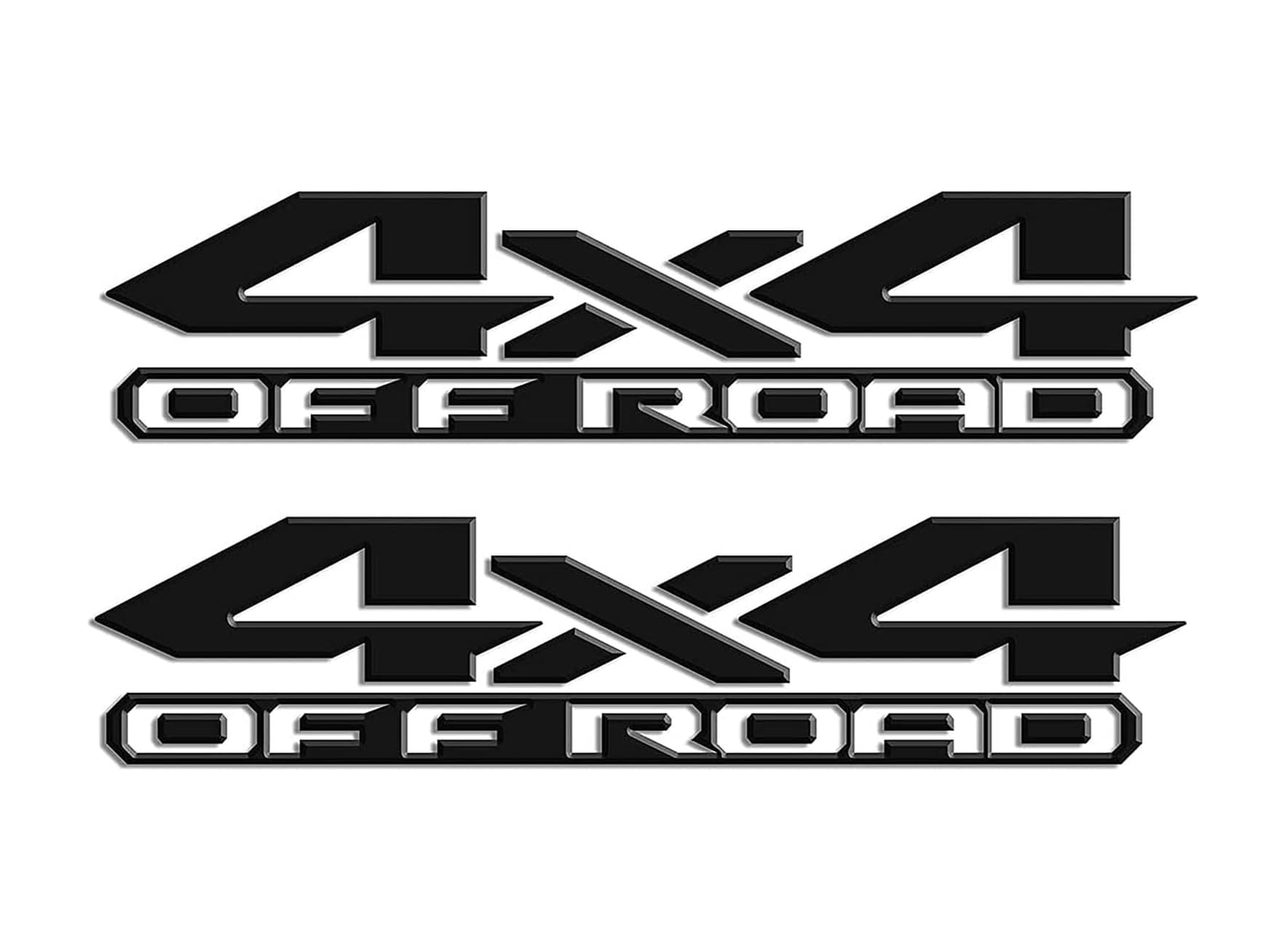 2Pc 4x4 Off Road Decals Stickers Emblem Replacement for 1500 2500 3500 Truck Sticker (Black)