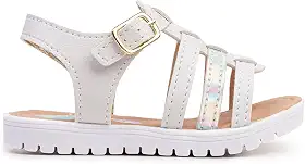 Sandália Infantil Menina Anabela Casual Kids Papete com Fivela, Leve e Confortável, 20 a 27