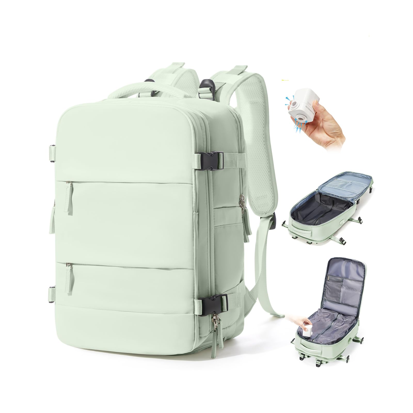 BJLFS Borse da Cabina per Ryanair 40x30x20 Bagaglio a mano Sottovuoto 40x20x25 Zaino da Viaggio con Sottovuoto impermeabile Donna Zaino Easyjet 45x36x20 Zaini Wizzair con porta scarpe