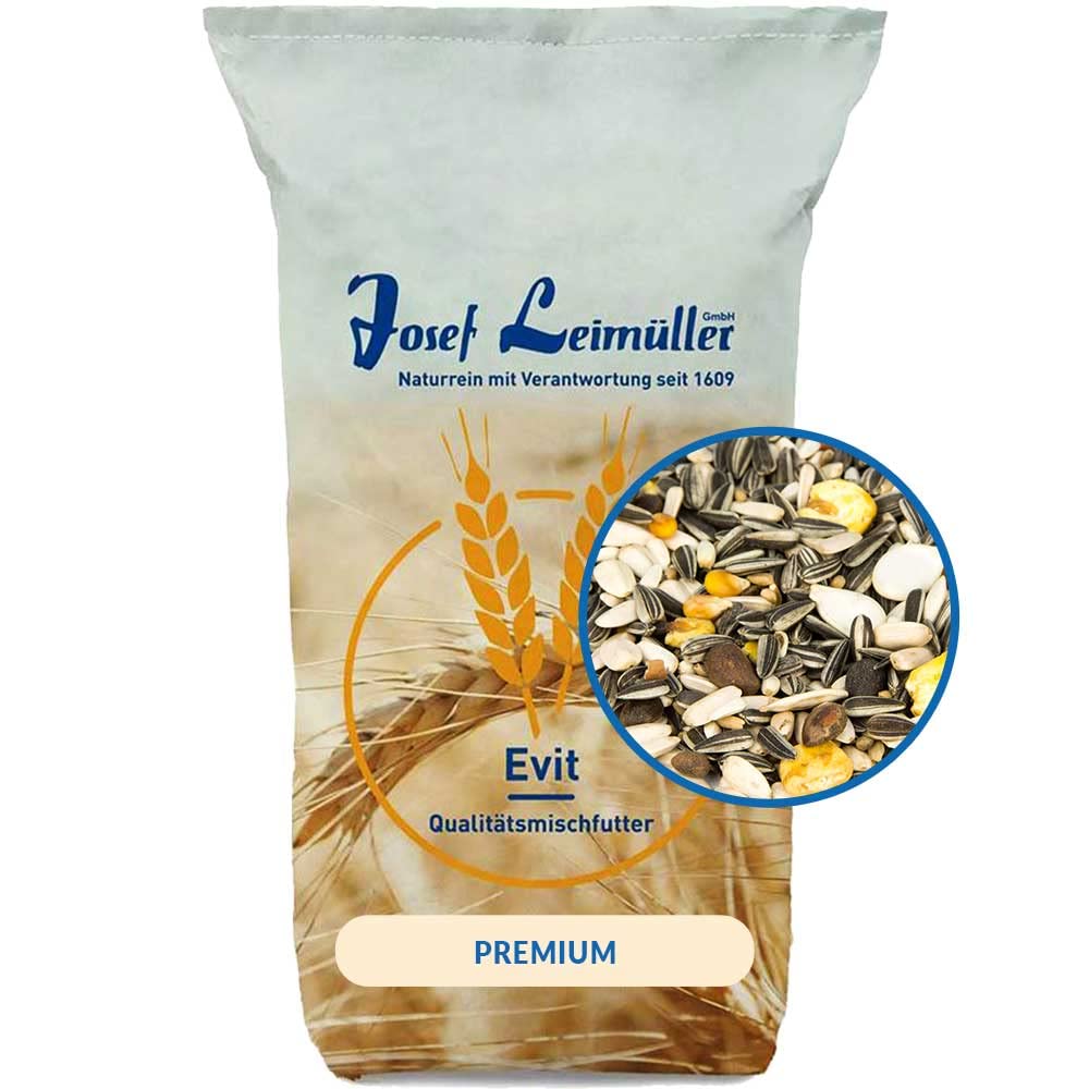 Leimüller Pokarm dla papug Premium bez orzeszków 20 kg – wielokrotnie czyszczony, bez pyłu, karma uzupełniająca dla ptaków ozdobnych