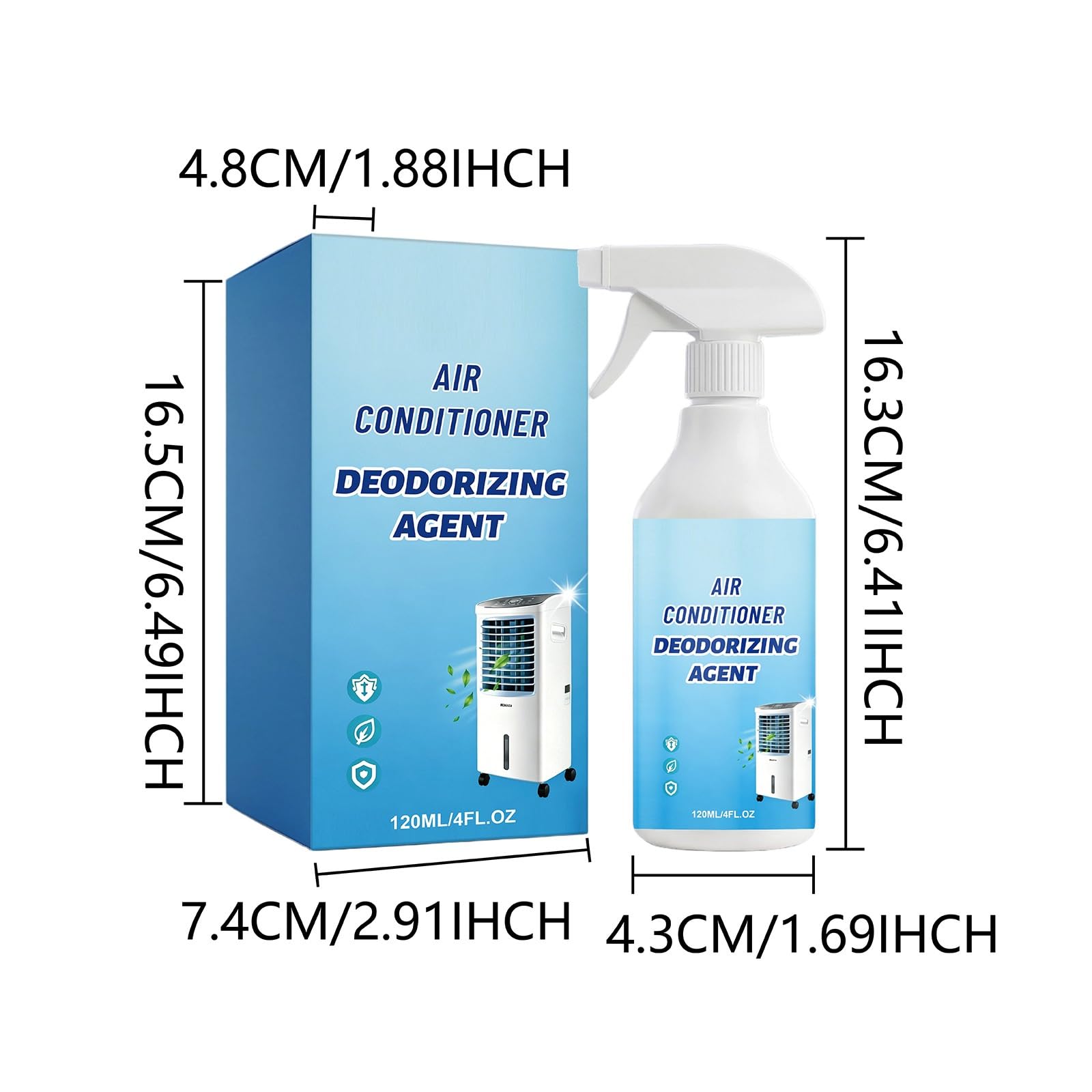 Schäumende Klimaanlage Reinigungsspray, keine Demontage Klimaanlage Ventilator Schaum Reiniger schäumend, No-Rinse Verdampfer Spule Reiniger Geruchsentferner, Haus Hotel Büro Wohnzimmer Auto (5pcs)
