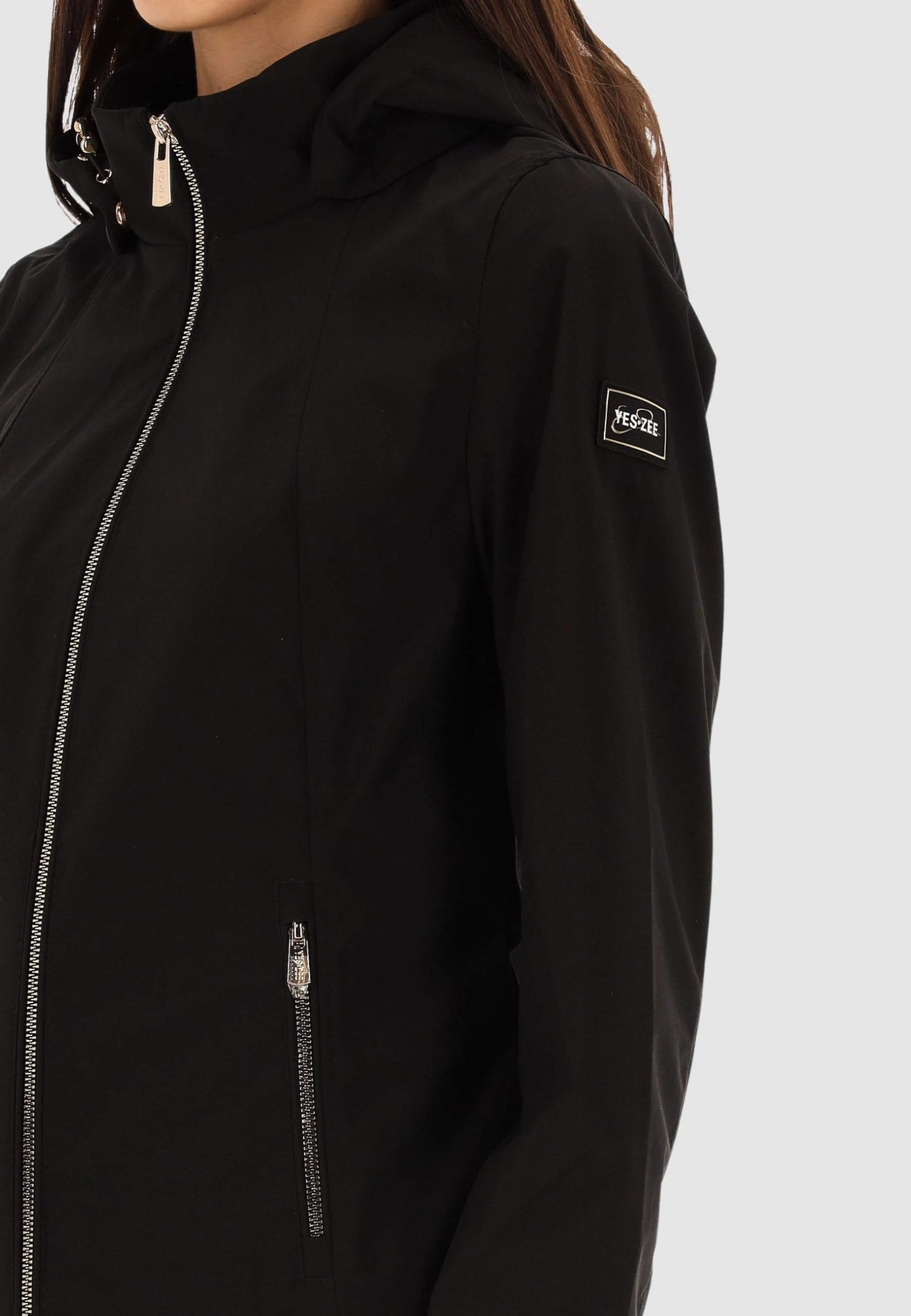 Yes Zee GIUBBINO GIACCA GIUBBOTTO SOFTSHELL DONNA CAPPUCCIO AMOVIBILE J421/M400