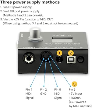 PAINTAUDIO EXP/SW CAPTAIN Multi-Function Expression Pedal & Footswitch to MIDI Controller Box