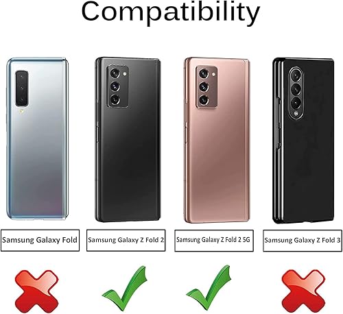 Miniatura 6 de Miimall Funda compatible con Fold 2 con bolígrafo, Z Fold 2, soporte para bolígrafo, lápiz capacitivo, bisagra magnética, función atril ajustable de