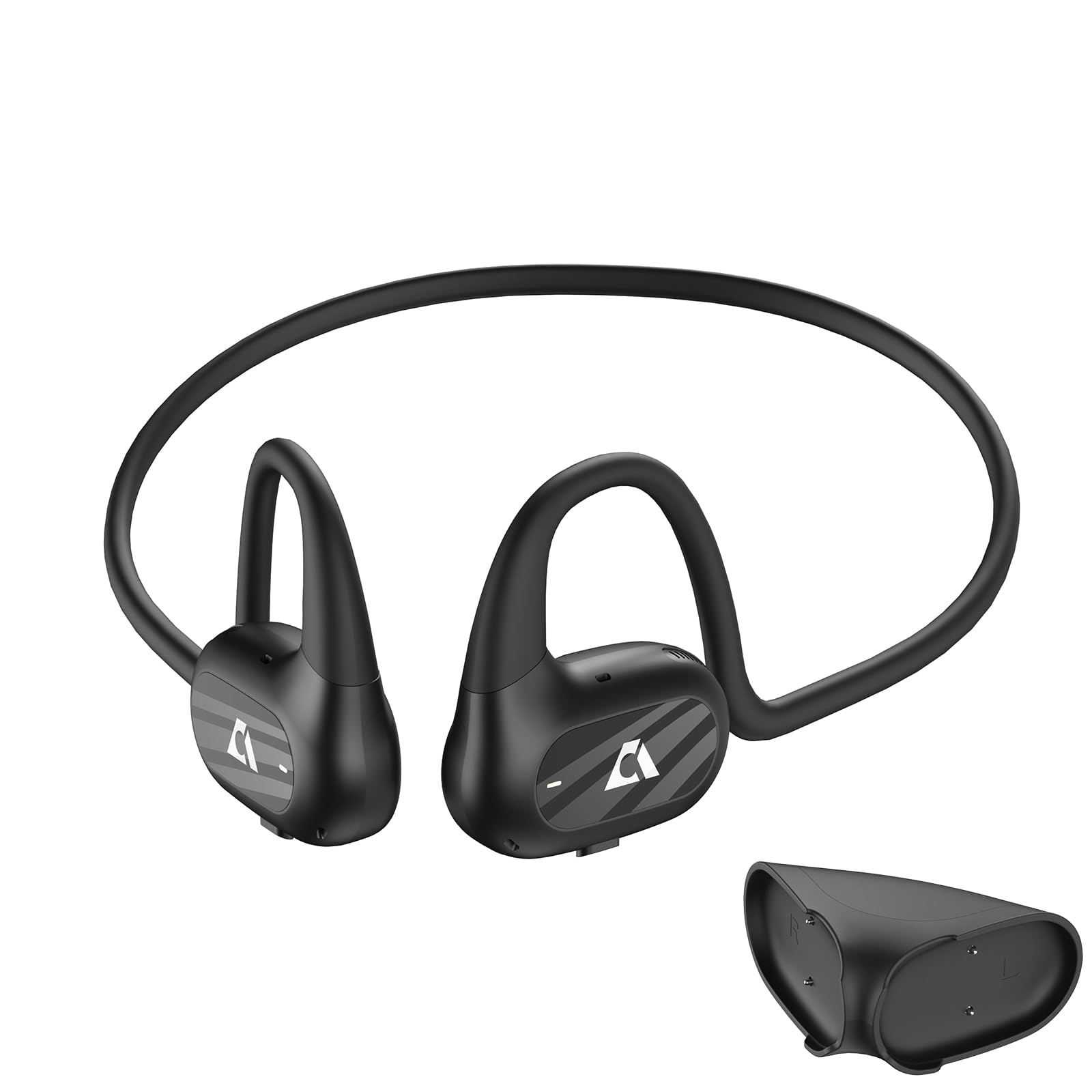 YMOO Open Ear Wireless Bluetooth 5.2 Headphones for Running, IPX4 Water/Sweatproof Sport HiFi Earbud, 10H Playtime, Low Latency, Air Conduction