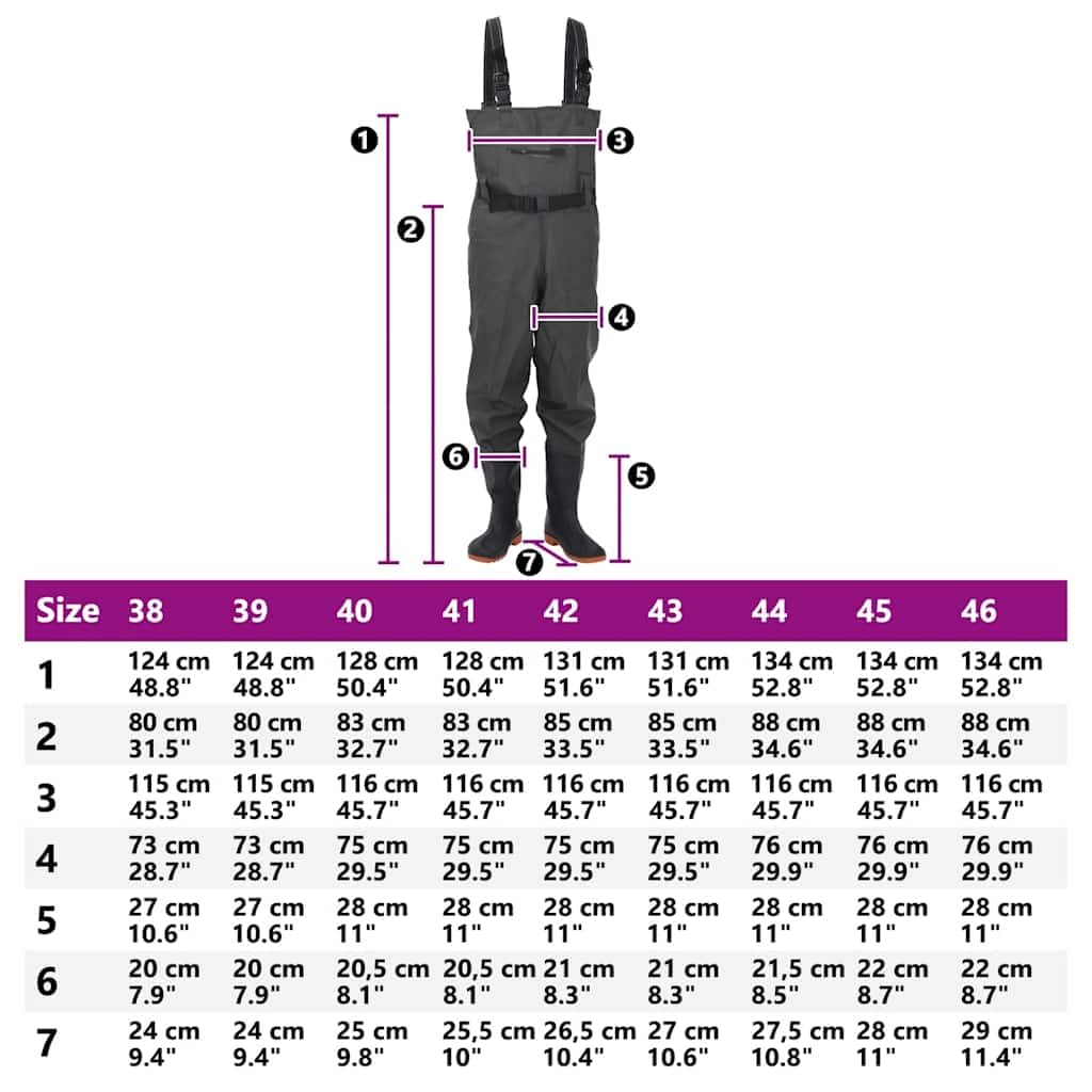 Wathose mit Stiefeln und Gürtel Dunkelgrün PVC-beschichtetes Polyester Größe 46 verstellbare Hosenträger wasserdicht atmungsaktiv für Angler Jäger Fliegenfischen am Fluss See