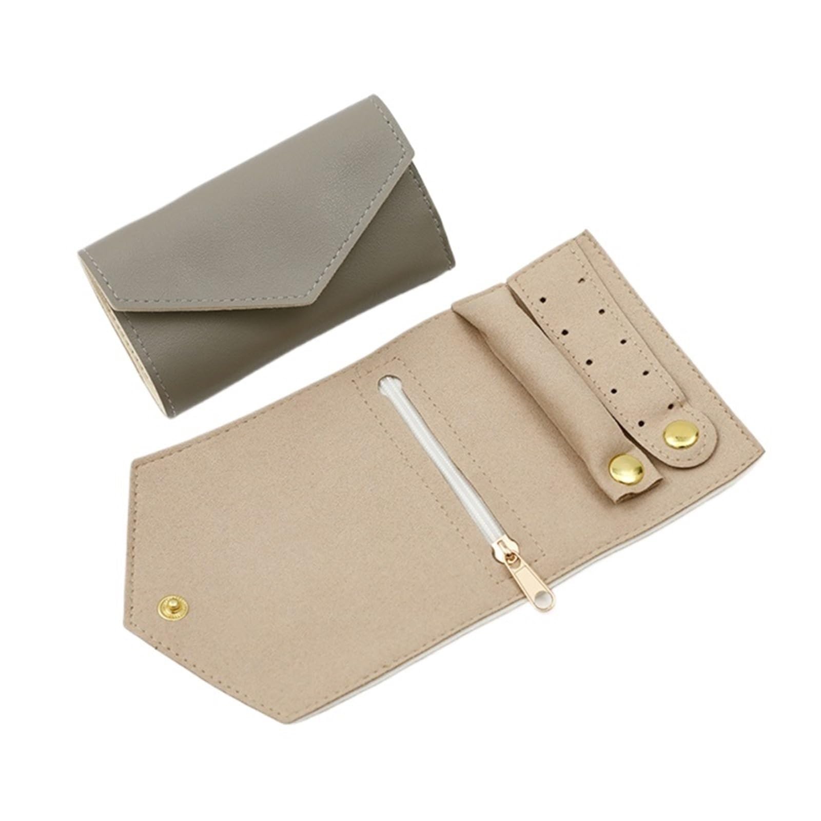 RRYPBOVG Jewelry Storage Bag 2pcs Jewelry Organizer Roll Up Bag Case Travel Portable Bracelet Ring Necklaces Earring Display Pouch Storage
