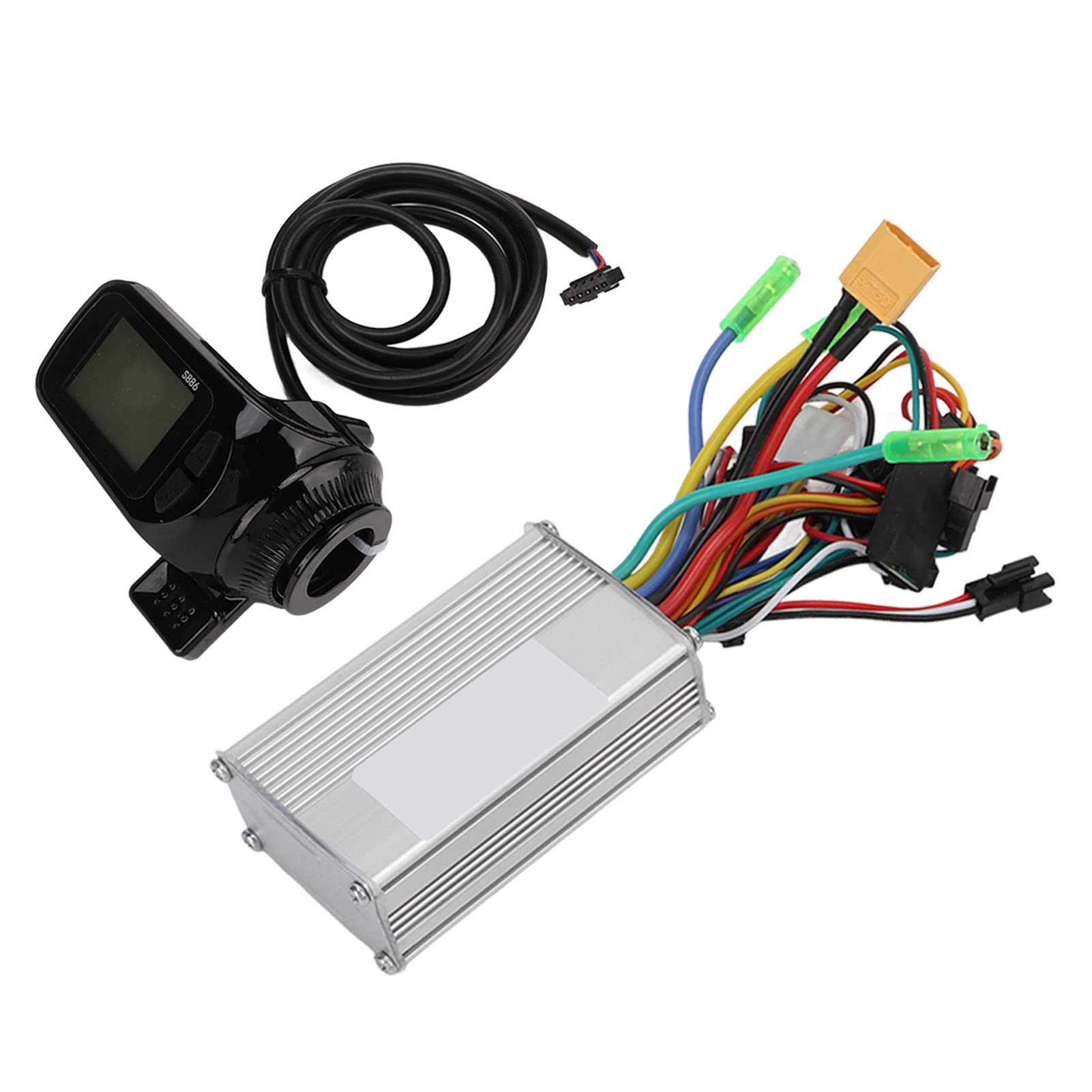 Alomejor 36/48/60V 350W Electric Brushless Controller Motor, 3 Mode Sine Controller Kit with LCD Display Panel Shift Switch for Scooter