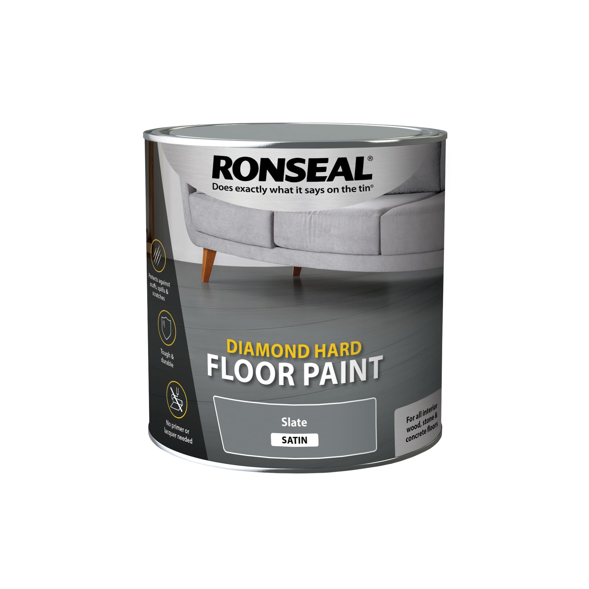 Ronseal DHFPSL25L 2.5L Diamond Hard Floor Paint - Slate