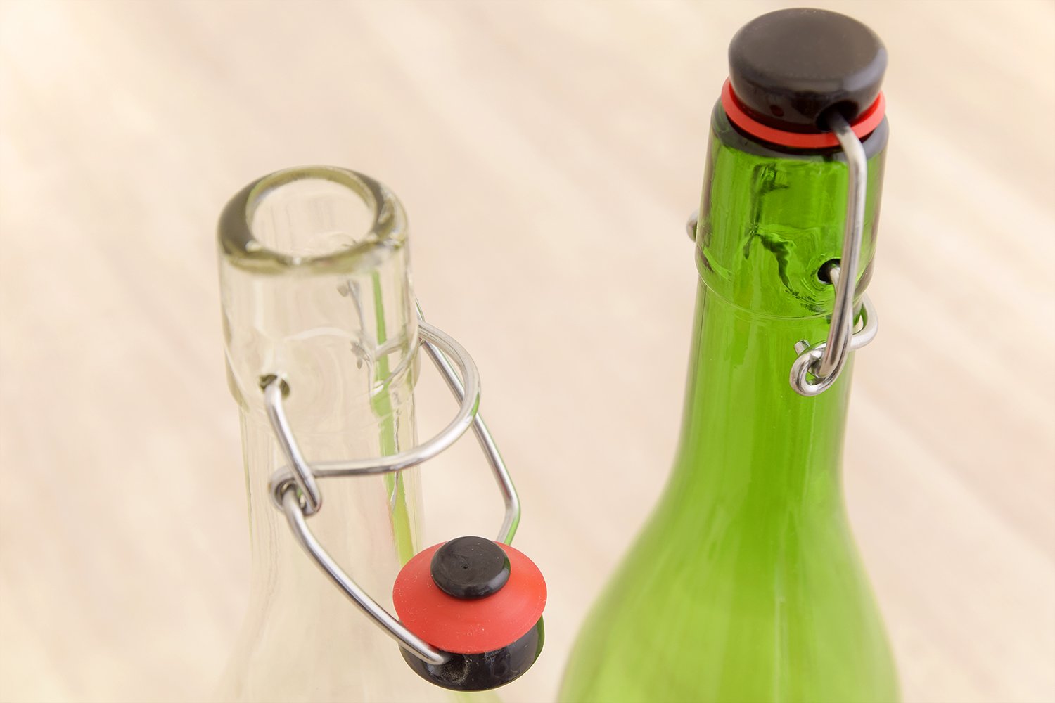 保存瓶 12本ウォーターボトル スウィングストッパーボトル グリーン