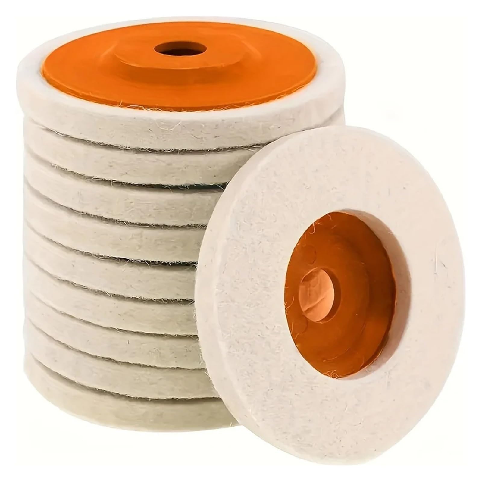 10 sztuk 4-calowe metalowe aluminiowe filcowe tarcze polerskie do stali nierdzewnej, chromu, biżuterii, drewna, plastiku Lucky
