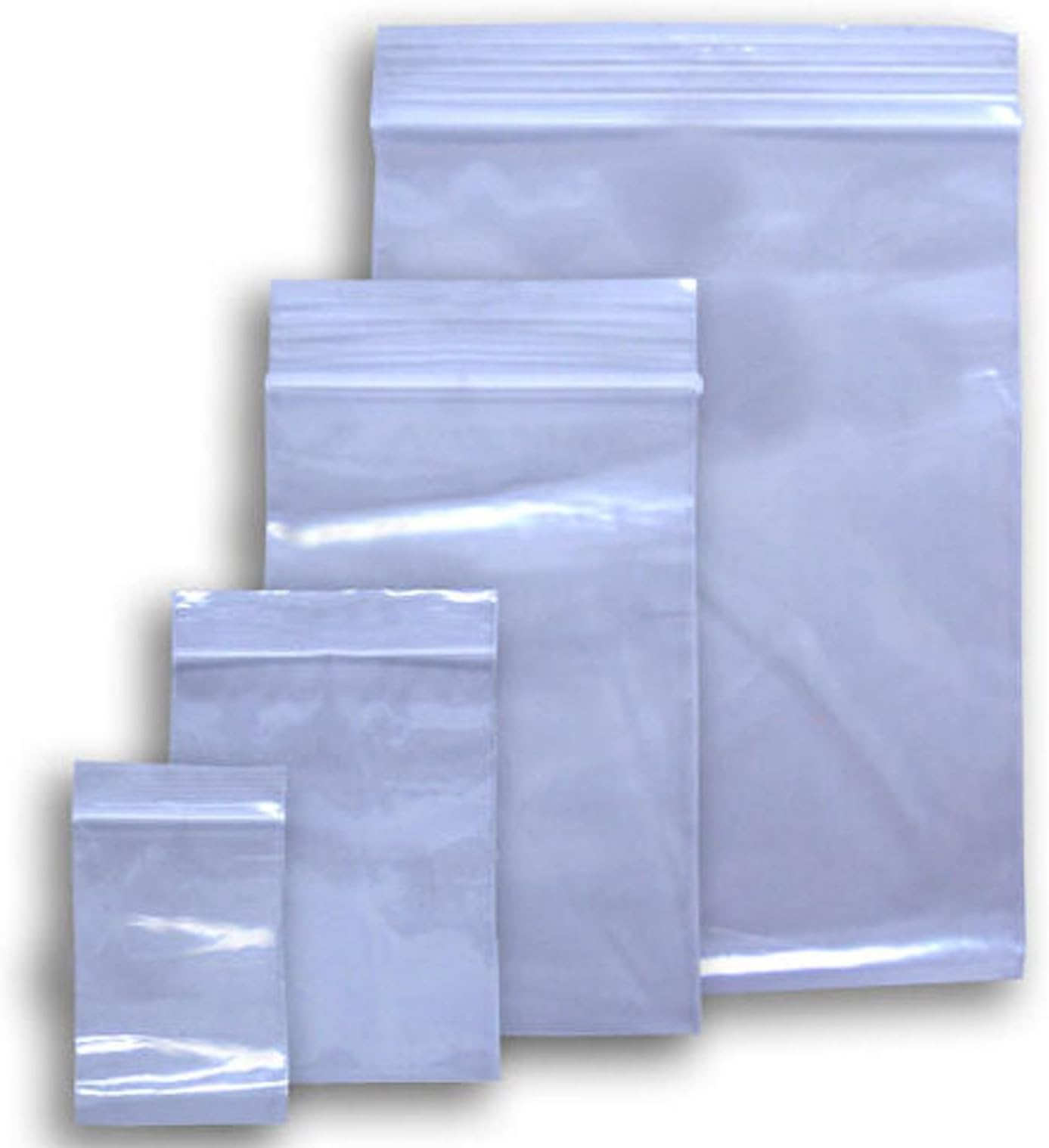 500 Ziplock 12x15 Reclosable Clear Plastic Poly Bags 2 Mil 12"x15" Zip Lock Uneekmailers Brand