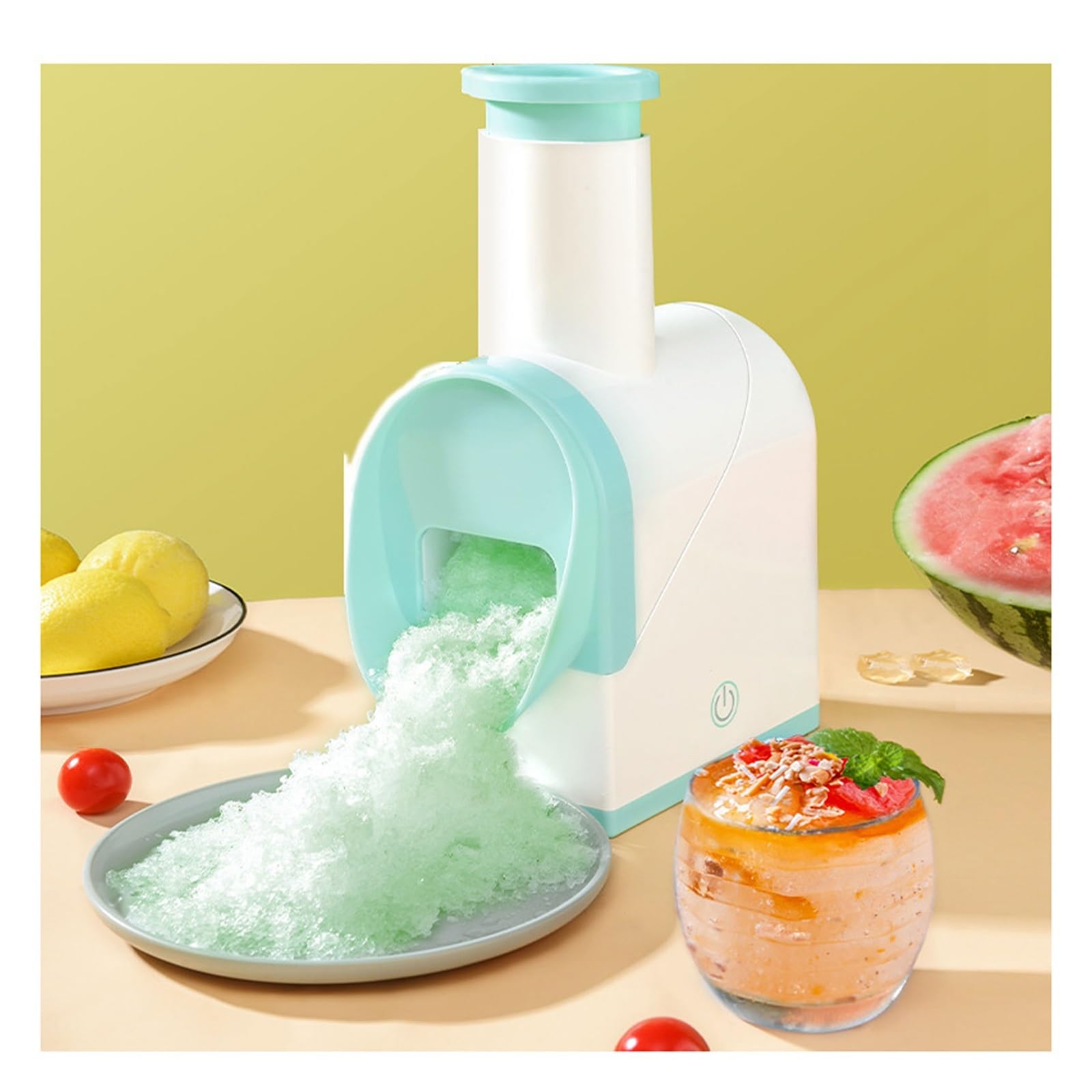 Máquina para raspar hielo Trituradora de hielo eléctrica pequeña, máquina de granizado, máquina de afeitar de hielo for cócteles, máquinas portátiles de granizado, máquina de cono de nieve, libre de B