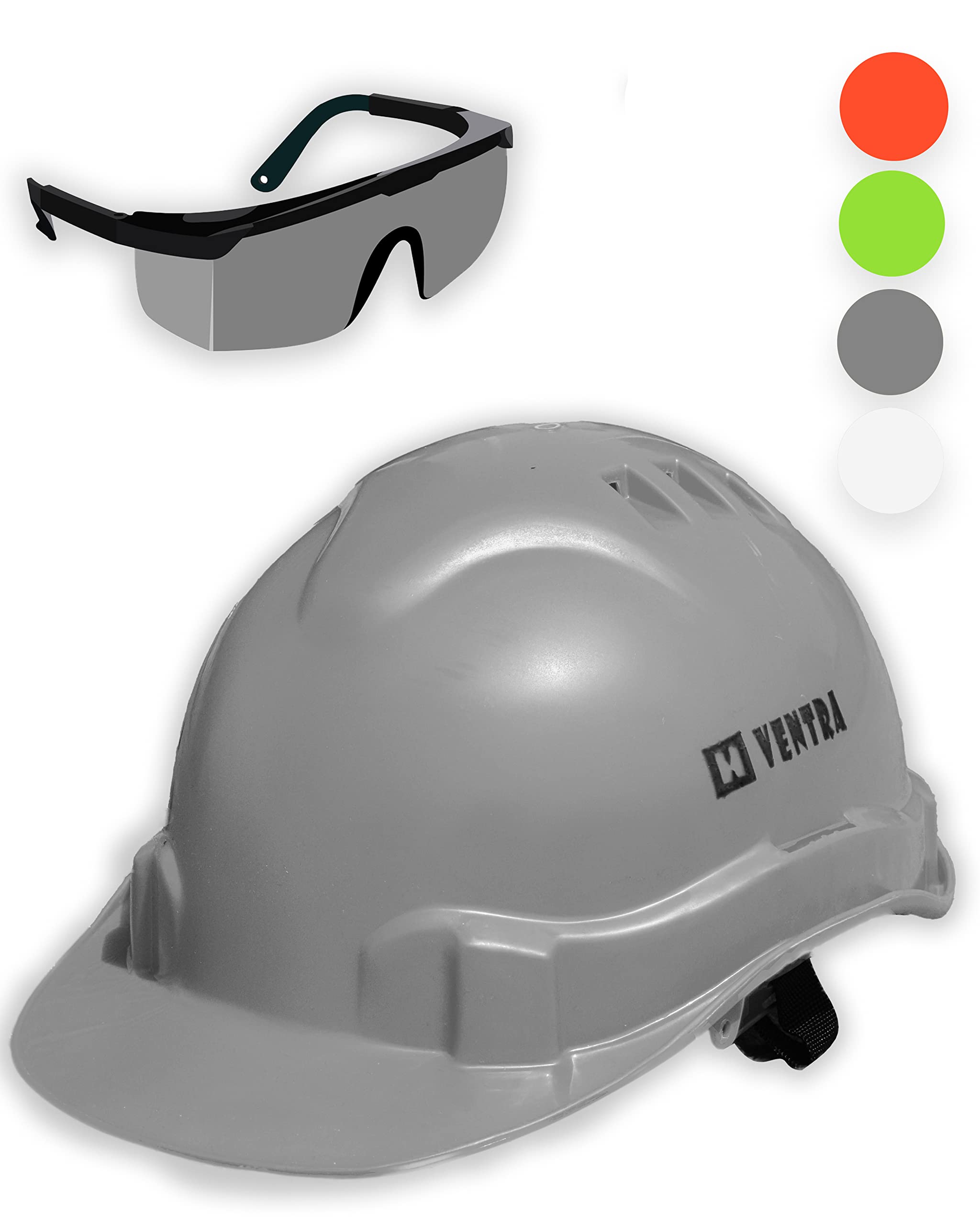 Buildingshop Ventra ISI Helmet For Men/Safety Helmet For Men Industrial/Construction Helmet With Hard Headband/Air Ventilation (Smoky Grey) (B09TJ1JJD7) Amazon Price History, Amazon Price Tracker