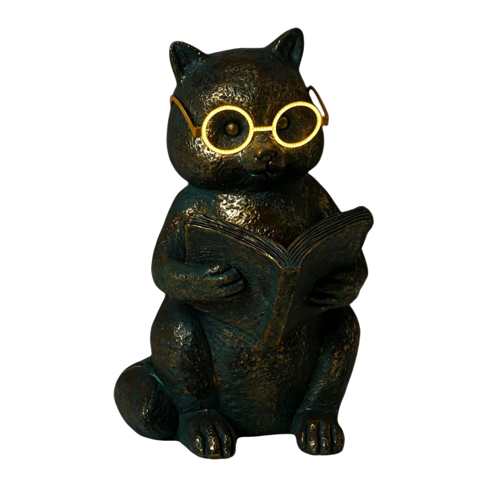 Zestaw figurek zwierząt w stylu retro, sowa, królik, szop, statuetka ze świecącymi w ciemności okularami na biurko, regał na książki, dekoracja domu, jednoczęściowy
