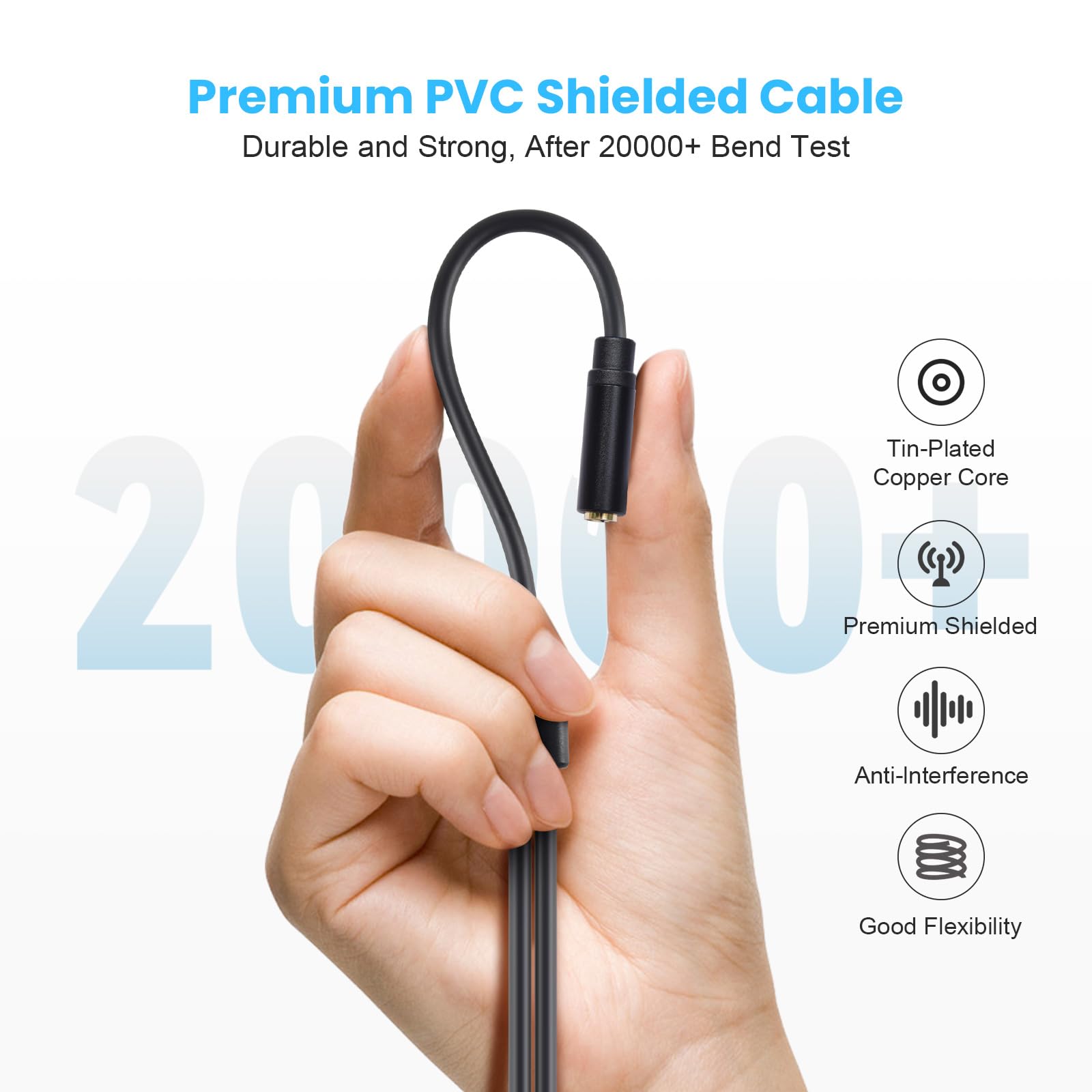 Soshine RCA Y Splitter 1 hembra a 2 machos (paquete de 2), adaptador de audio divisor de cable RCA chapado en oro de 3 pies para subwoofers, cine en casa, amplificadores, sistemas de alta fidelidad