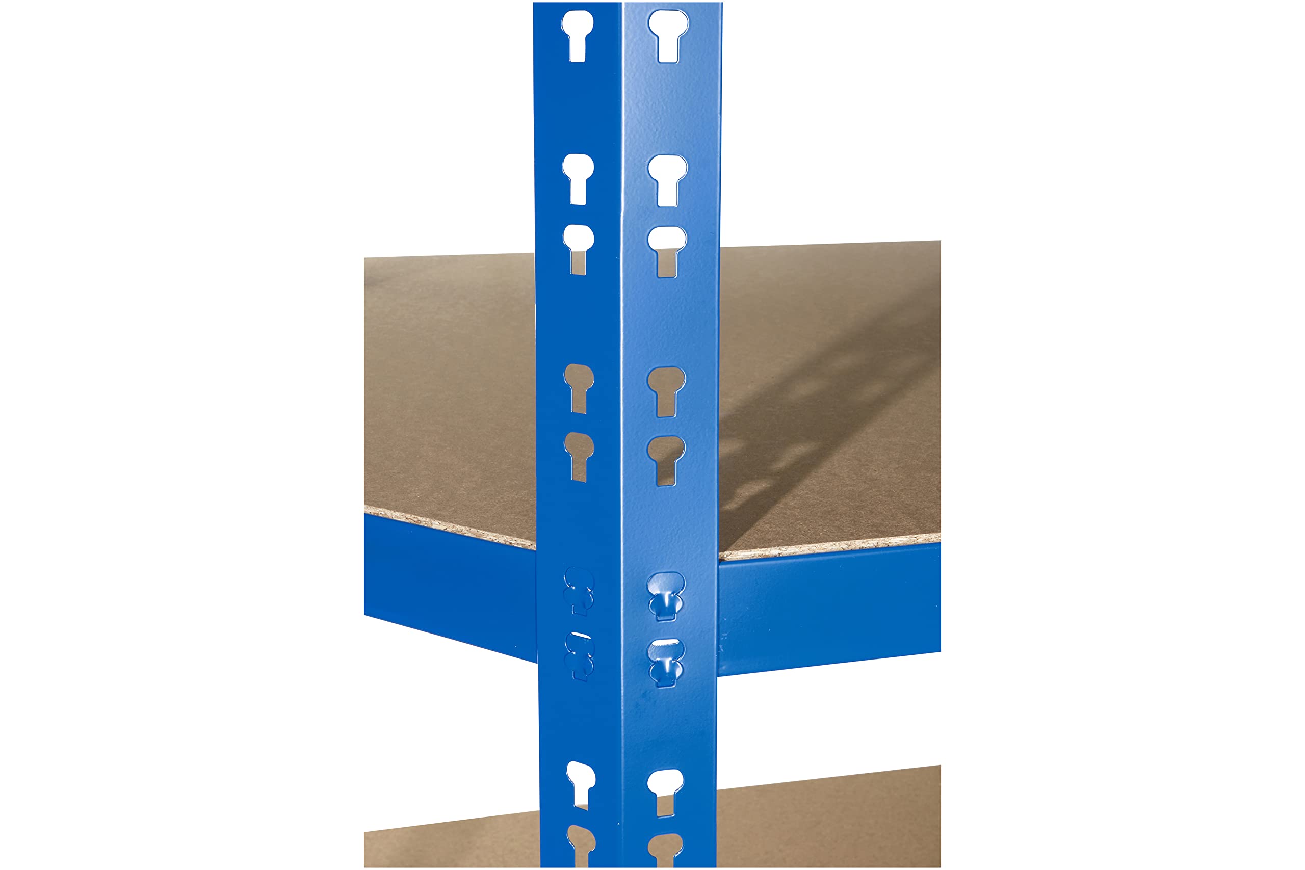 Callidus schwerlast Eckregal Rio für 60 cm Tiefe Regale | ✓ 179x90x90x60cm | ✓ blau | ✓ 4 Böden je max. 175 kg Tragkraft | ✓ Schwerlastregal Metallregal Lagerregal Kellerregal Werkstattregal