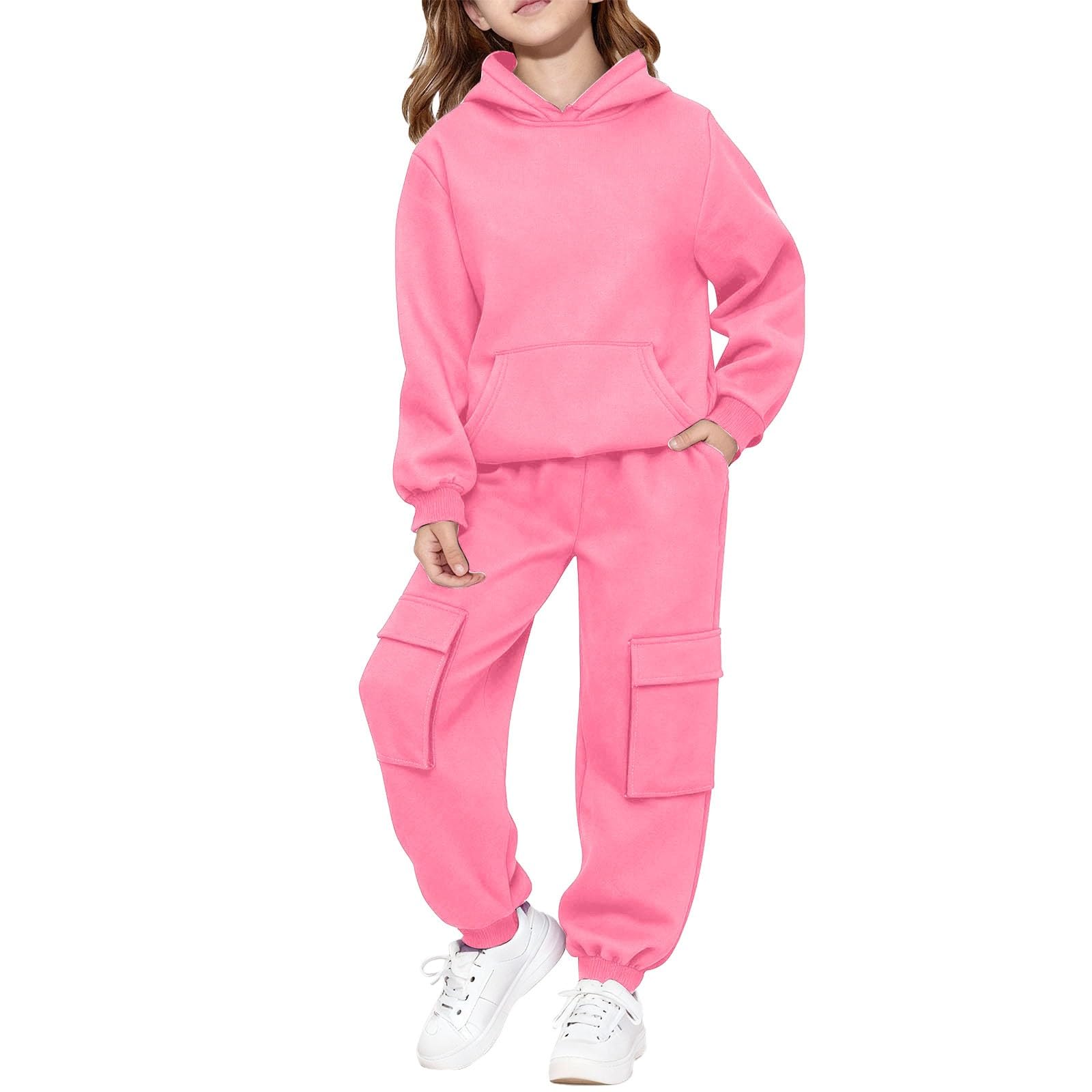 Tuta da ginnastica per bambini, a maniche lunghe, con cappuccio, pantaloni, set di abbigliamento per la scuola, sport, felpe con cappuccio, pantaloni della tuta, abbigliamento sportivo