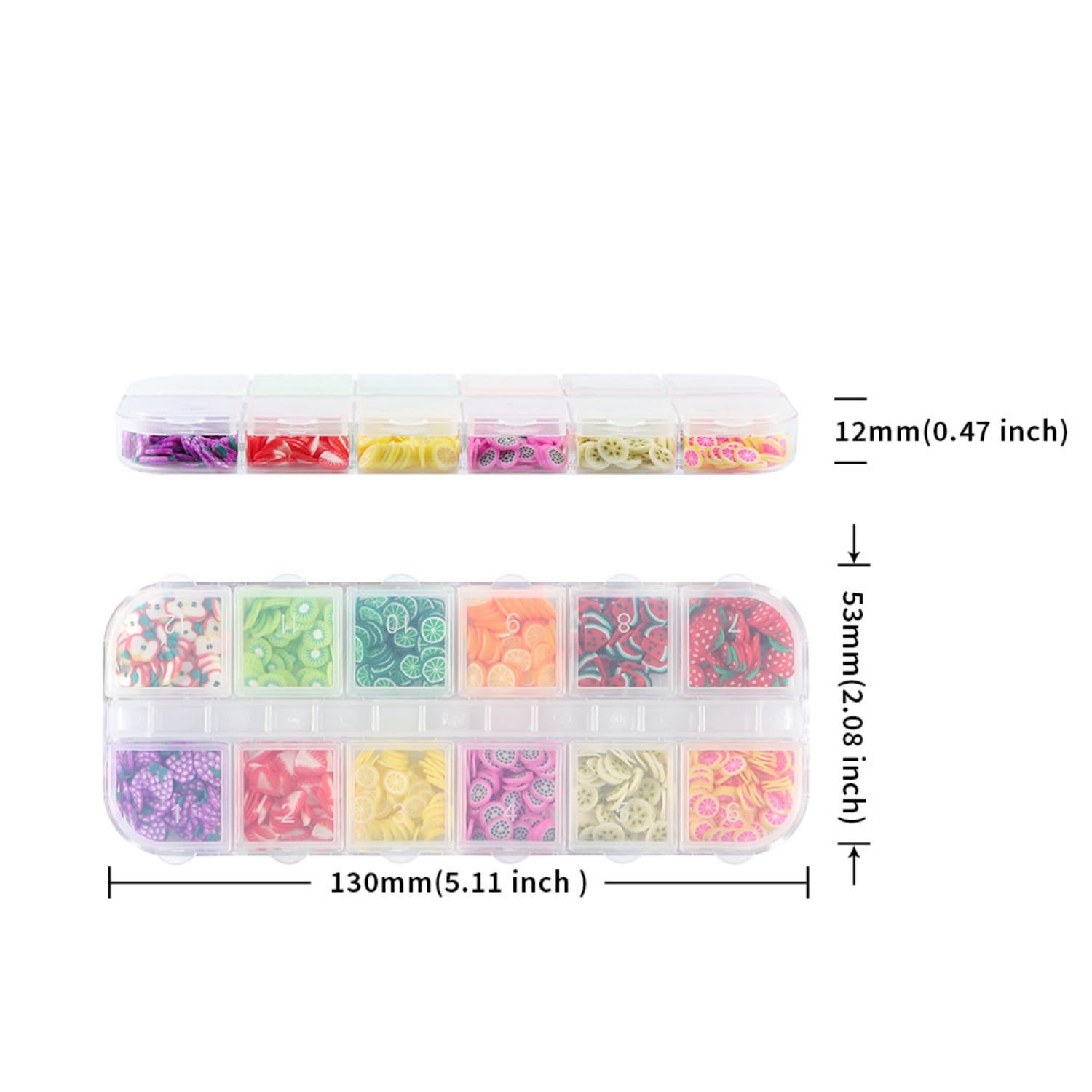 2Pcs Nail art des fruits, Nail Nail Art Decorations Flakes Flakes Accessoires Nail Slice Nice Designs Accessoires de manucure de fille