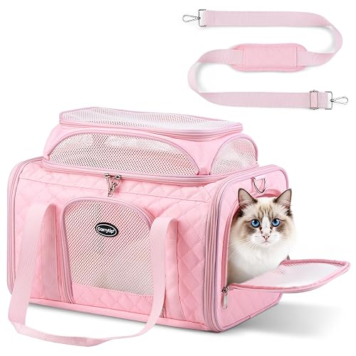 CarryTip Airline Approved Cat Carrier Pink 17x11x9.5 in