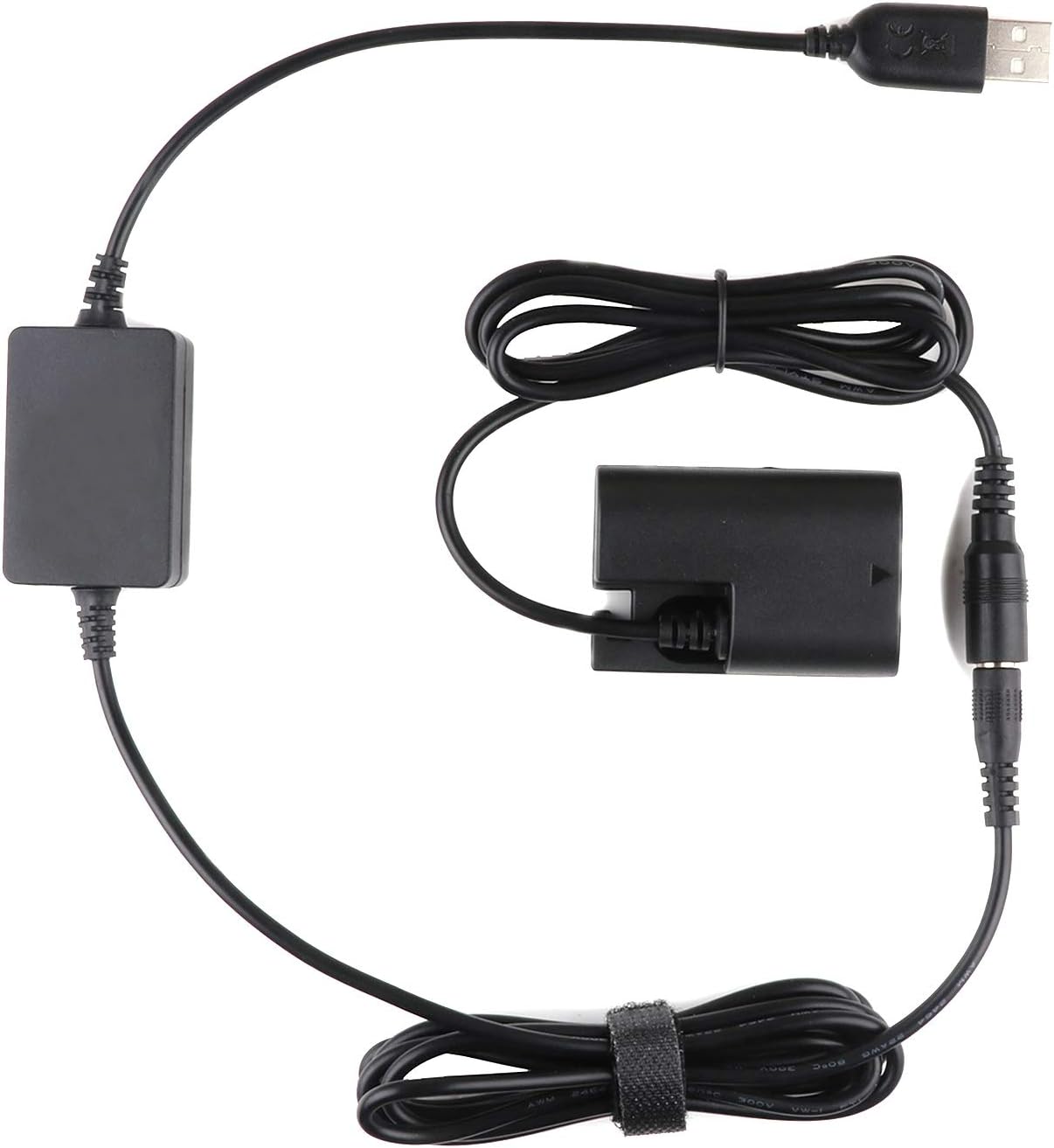 ACK-E6 Single USB Power Kit AC Adapter Replacement DR-E6 DC Coupler Dummy Battery Compatible with Canon EOS 5DS, 5DS R, 5D Mark II, 5D Mark III, 60D, 60Da, 6D, 70D, 7D, 80D DSLR Cameras
