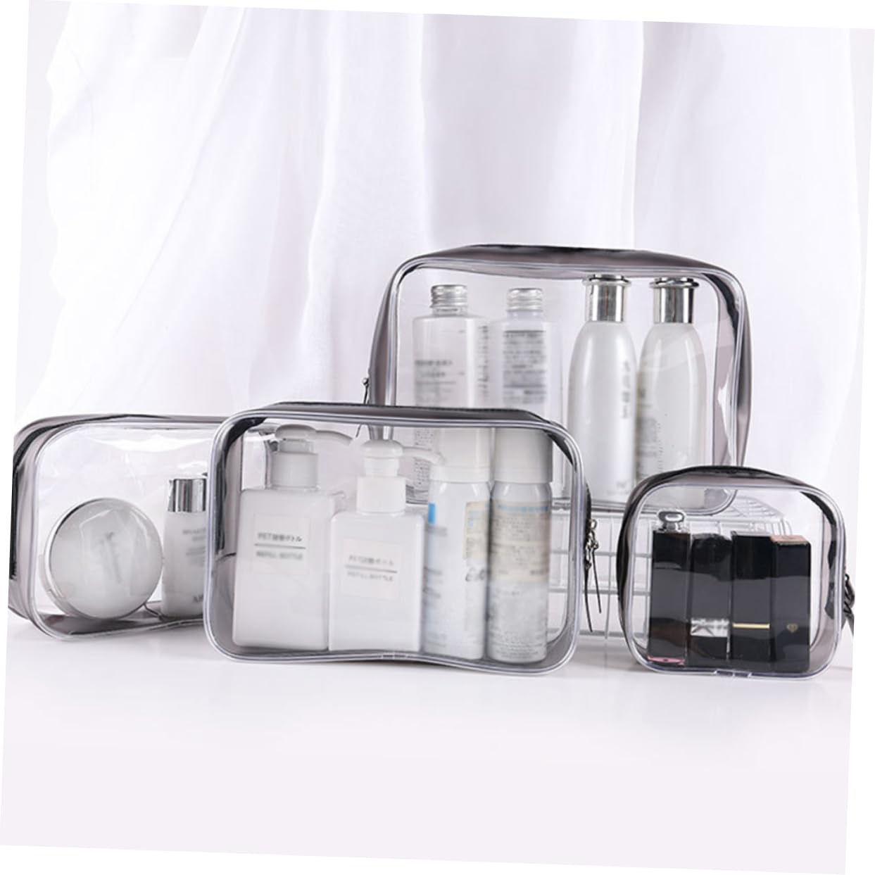 Beavorty 2 Set Di Robuste Borse Per Cosmetici Con Cerniera Per Organizzare 4 Pezzi * 2