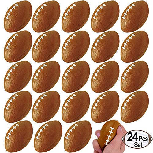 Wall2Wall Mini Sports Balls for Kids Party Favor Toy, Football, Squeeze Foam