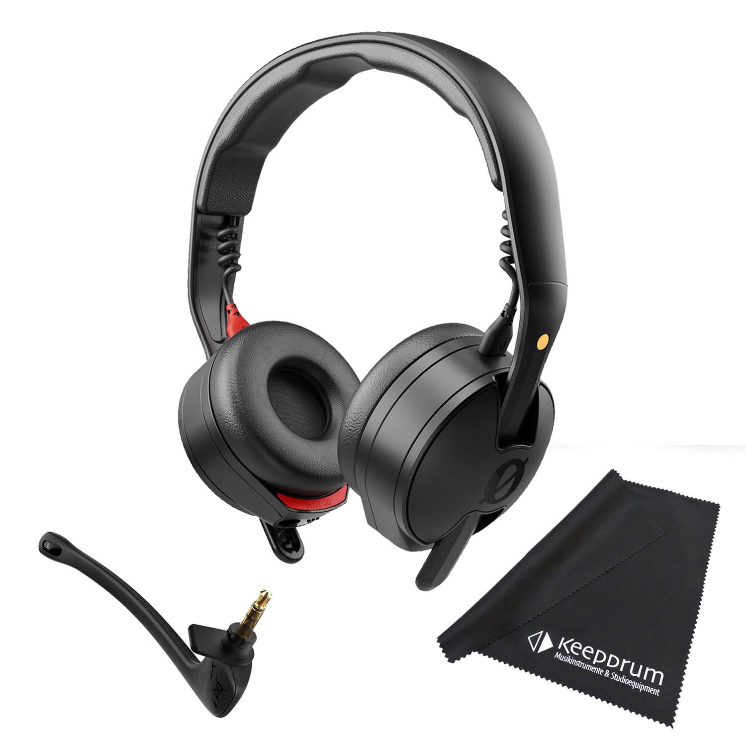 Rode NTH-50 geschlossener On-Ear Kopfhörer + NTH-Mic Headset-Mikrofon + keepdrum Mikrofasertuch