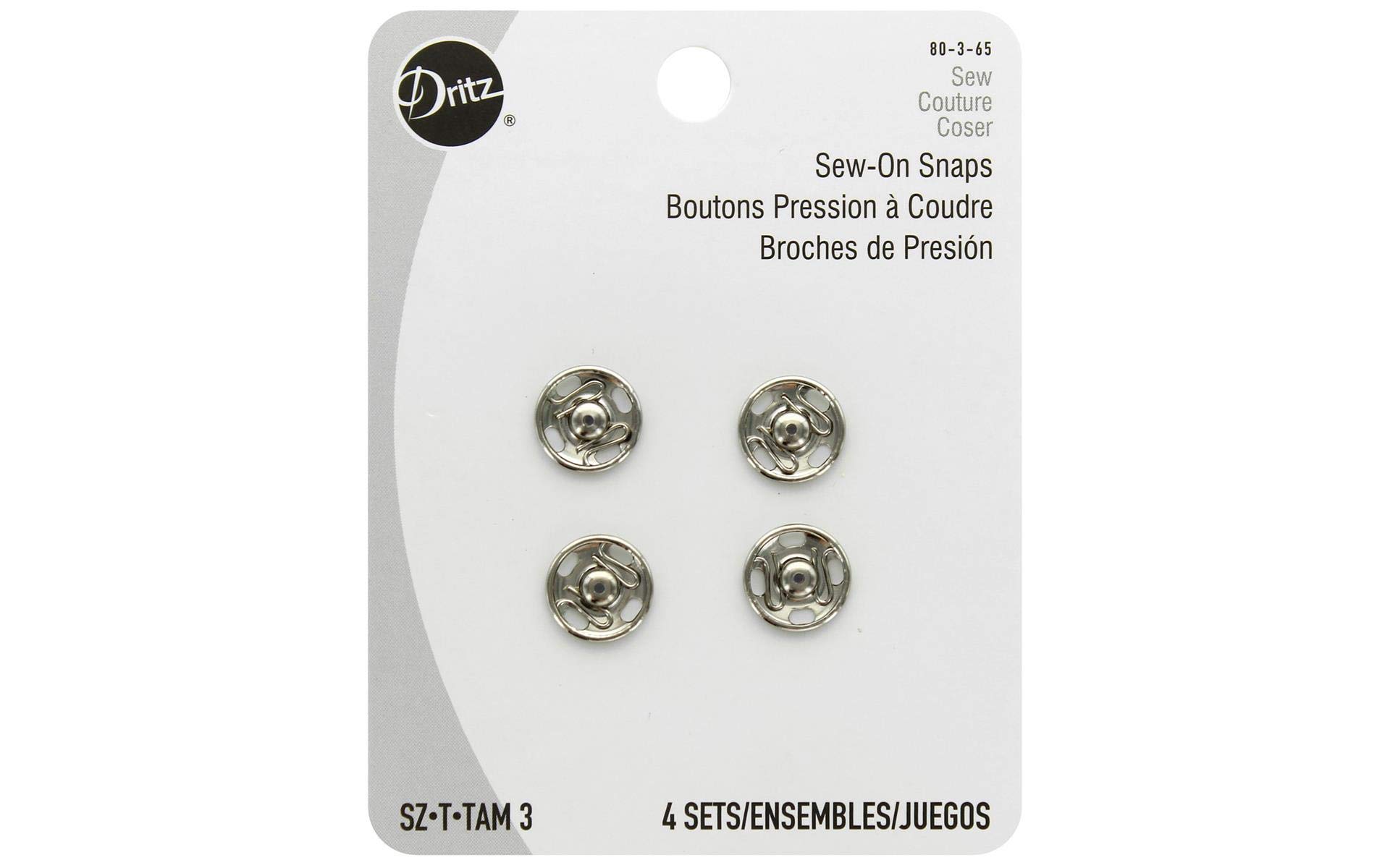 Amazon.com: Dritz Sew-On Snaps Nickel Size 3