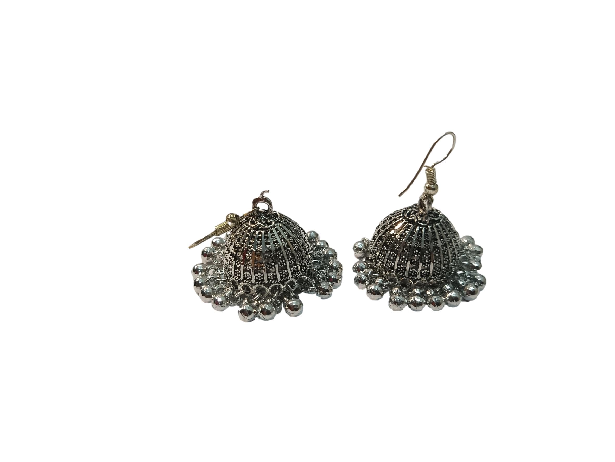 ATHZ Oxidised Silver Traditional Drop And Dangle Medium ghungroo Jhumki Earring For Office Wear Women & Girls Fashion Jewellery (B0D8SJ9WDB) Amazon Price History, Amazon Price Tracker