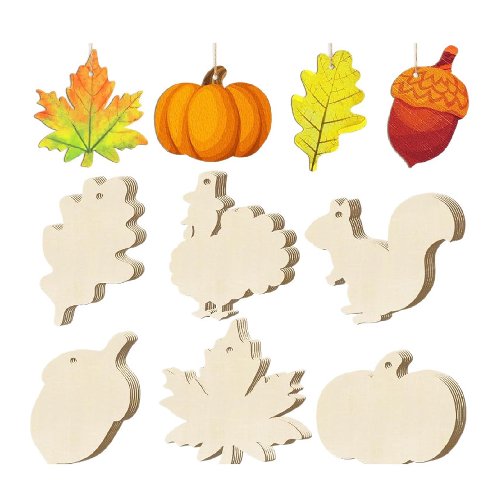 Xjdzineq 36 Natural Wood Fall Leaves Cutouts, Handcrafted Thanksgiving Table Decor for Autumn Festival Centerpieces Thanksgiving Maples Leaves Wooden Decorations