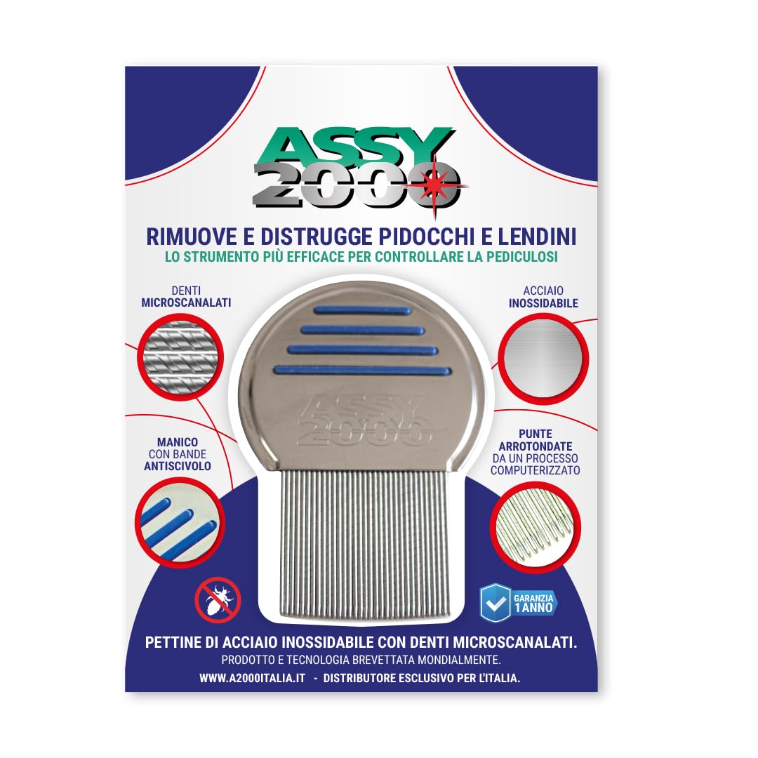 PETTINE PIDOCCHI ASSY 2000 - TRATTAMENTO PROFESSIONALE PEDICULOSI