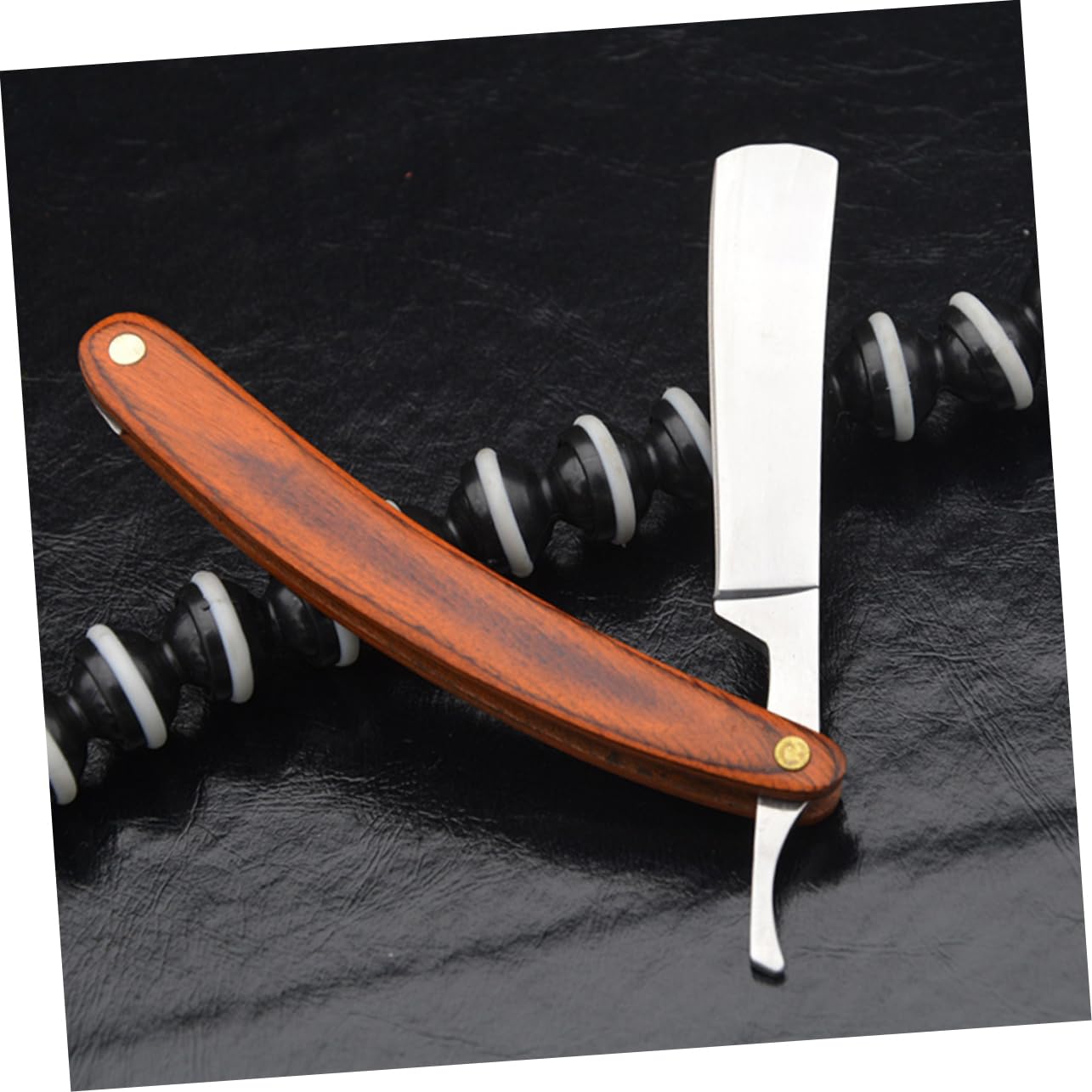 Gogogmee Wood Handle Vintage Shaver Old-fashioned Shaving Tool Stainless Steel Razor Blades