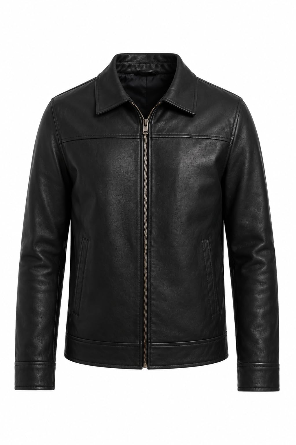 retail garments clothing experts RETAIL GARMENTS Men’s Faux Leather Jacket | Stylish Biker & Winter Wear | Casual Slim Fit Black Jacket for Men-picture-24