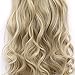 LELINTA 7Pcs 16 Clips 24 Inch Wavy Curly Full Head Clip in on Double Weft Hair Extensions Sandy Blonde Mix Bleach Blonde