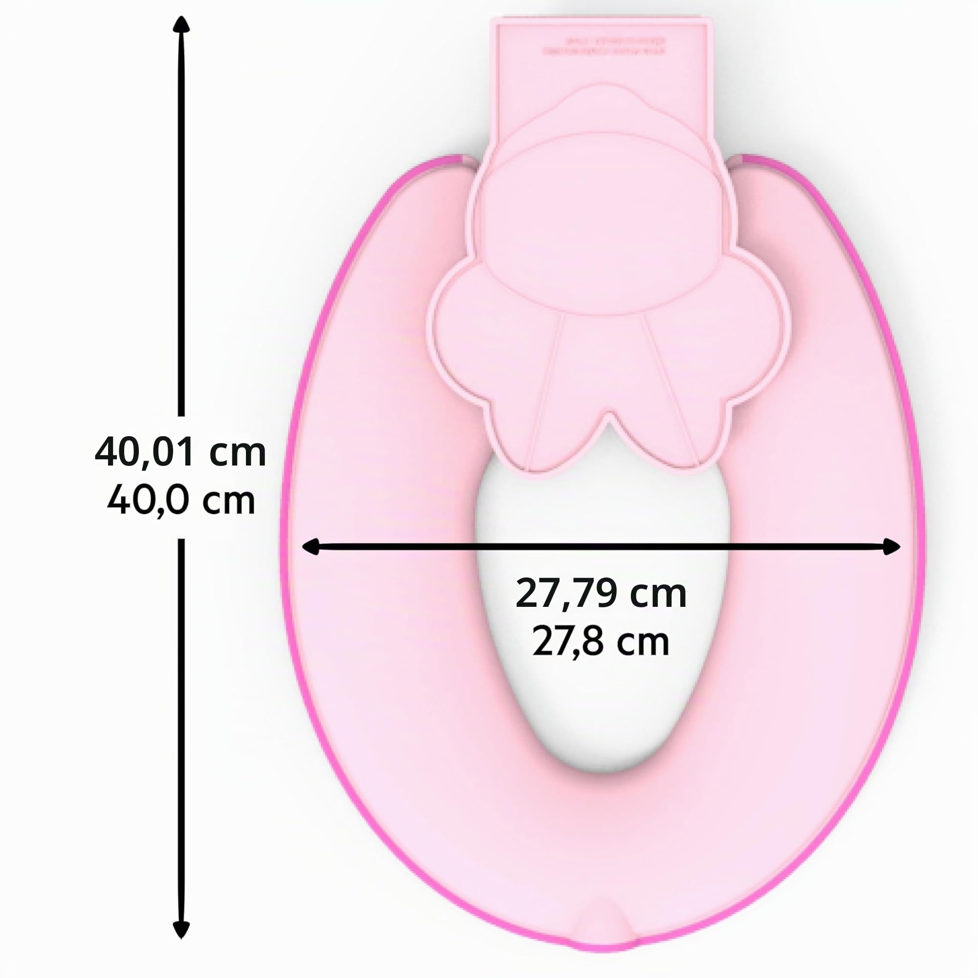Bright Starts, Disney Baby Minnie Mouse Adaptador WC Niños, Reductor WC Niños con Asas Antideslizantes, Fácil de Montar, Para Niños Desde 18 Meses, Rosa