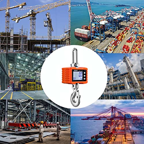 Reshy Digital Crane Scale Upgraded 2000Lb/1000Kg Digital Hanging Scale Industrial Heavy Duty Crane Scale With Remote Control Ce Certified (Orange) #TOP6
