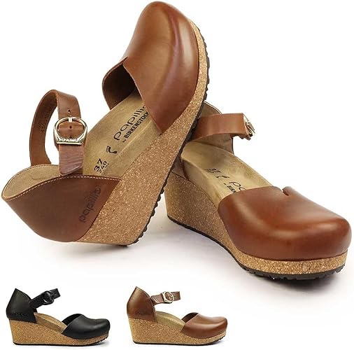 美品　BIRKENSTOCK Papillio Mary 37 Mary Ring-Buckle Nubuck Leather in Color Zinfandel