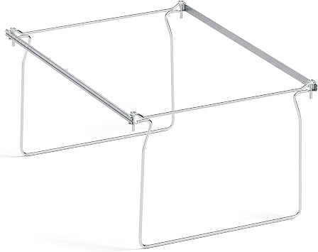 SUNEE Hanging File Folder Frame, Letter Size File Drawer Organizer for Desks, Adjustable File Cabinet Rails 13.5 to 17.5 Inches, Set of 1