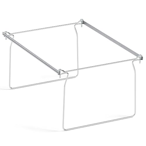 SUNEE Hanging File Folder Frame, Letter Size File Drawer Organizer for Desks, Adjustable File Cabinet Rails 13.5 to 17.5 Inches, Set of 1