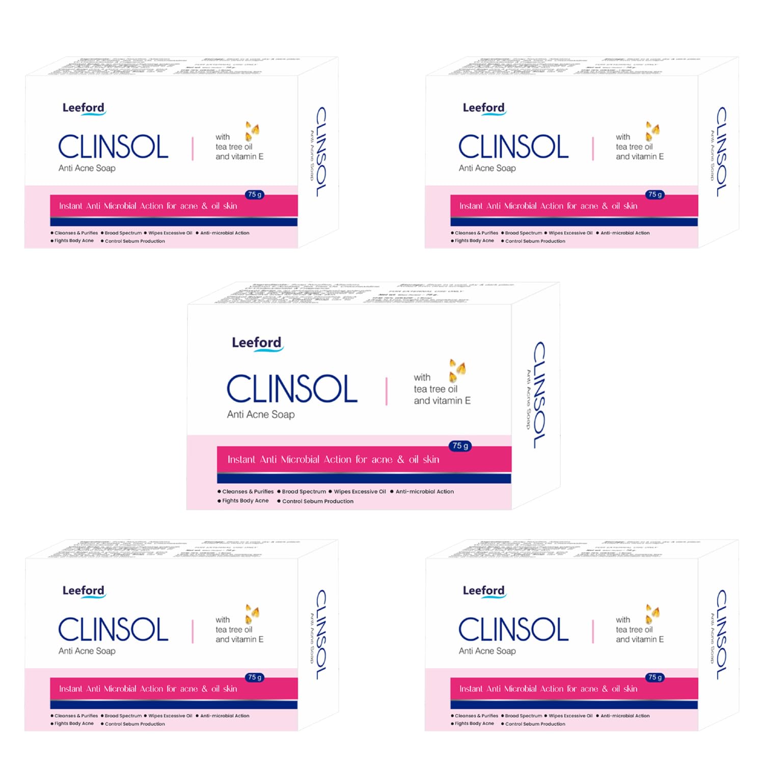 Soap (75 g, Pack of 5) With Bog Of Beauty Product 10 Gram