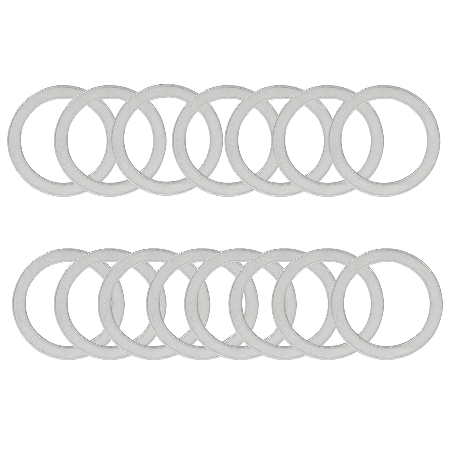 15Pcs Aluminum Oil Drain Plug Gasket Crush Washers 18mm Inner Diameter Washers Seals Rings Used for Oil Change