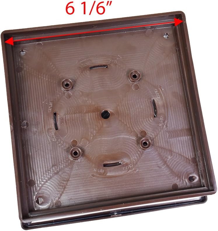 Exclusive Discount 90% Price iGlow 8 Pack Brown 6 x 6 Solar Post Light SMD LED Deck Cap Square Fence Outdoor Garden Landscape PVC Vinyl Wood