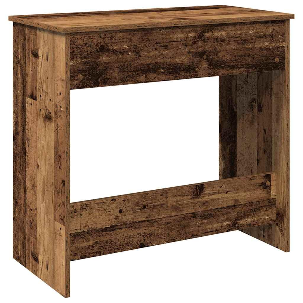 Escritorio con aspecto de madera envejecida, 80 x 40 x 75 cm, con amplia superficie de trabajo y espacio de almacenamiento para oficina en casa, oficina y estudio, versátil mesa de ordenador