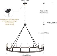Vista 4 de Candelabros para comedor (marrón-1)
