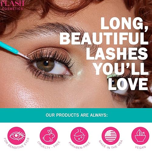 Miniatura 7 de fLASH - Suero de pestañas y fLASH Happy Perfect Volume Mascara Duo  Mejora y fortalece tus pestañas naturales para pestañas largas, rizadas y