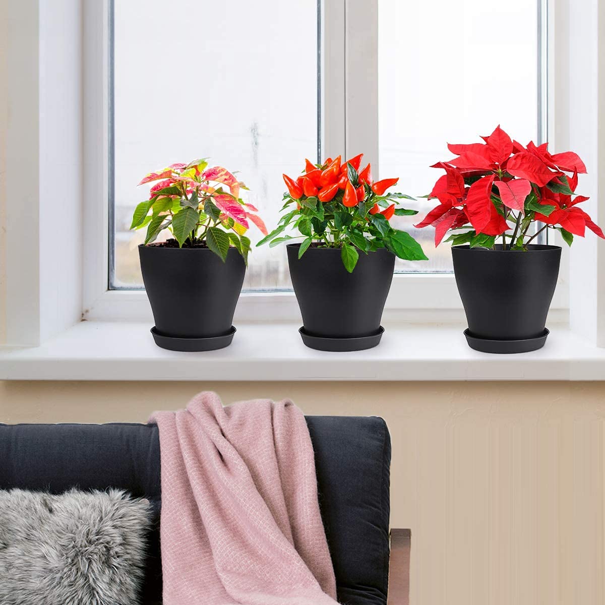 KAHEIGN 50 Pz 15c Vasi Da Fiori In Plastica Vasi Di Partenza Per Sei