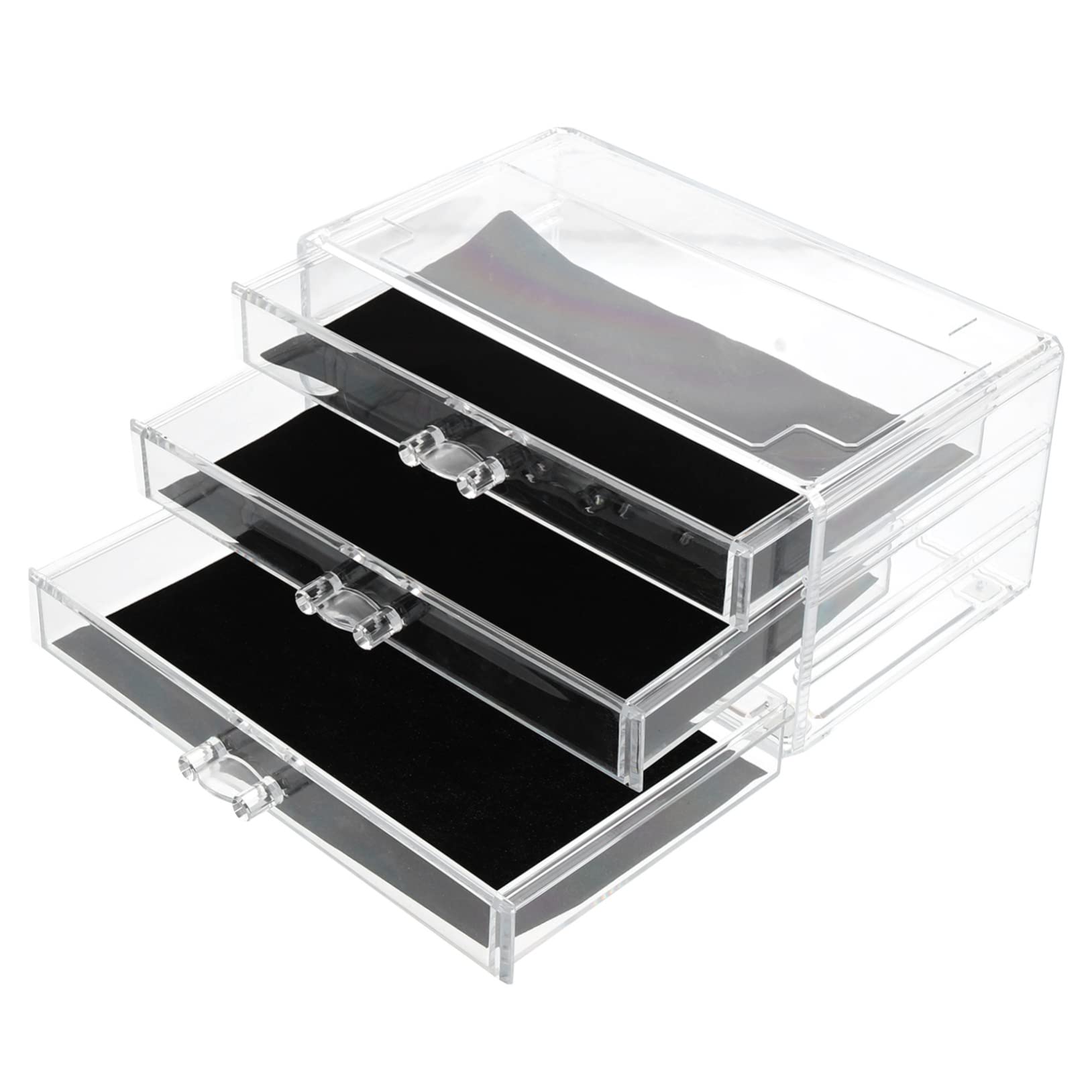 Ipetboom Acrylic Clear Cosmetic Organizer Storage Unit for Makeup Jewelry Accessories Durable Transparent Drawer Design for Tidy Dresser Organization present for Friends